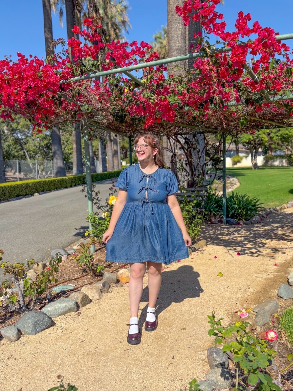 Blu Pepper Chambray Bow Dress